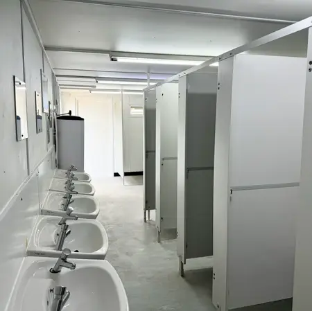 32 x 10 ft | 6+1 Toilet Block | Anti-Vandal | Portable Toilet Block - Image 8
