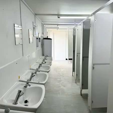 32 x 10 ft | 6+1 Toilet Block | Anti-Vandal | Portable Toilet Block - Image 9